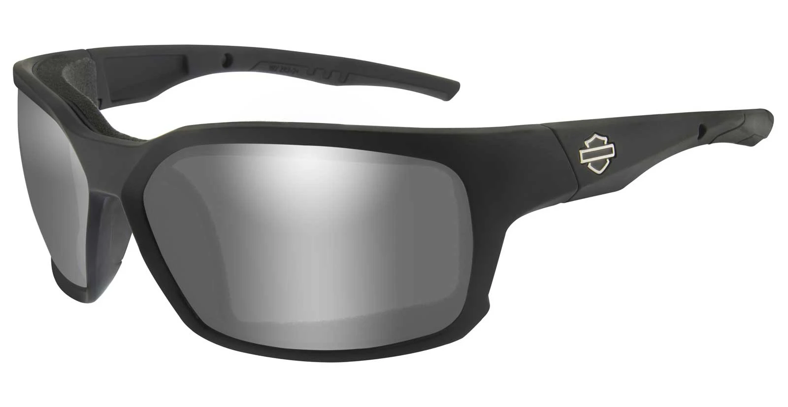 Harley-Davidson Men's COGS Sunglasses, Silver Flash Lenses & Matte Black Frames - Wisconsin Harley-Davidson