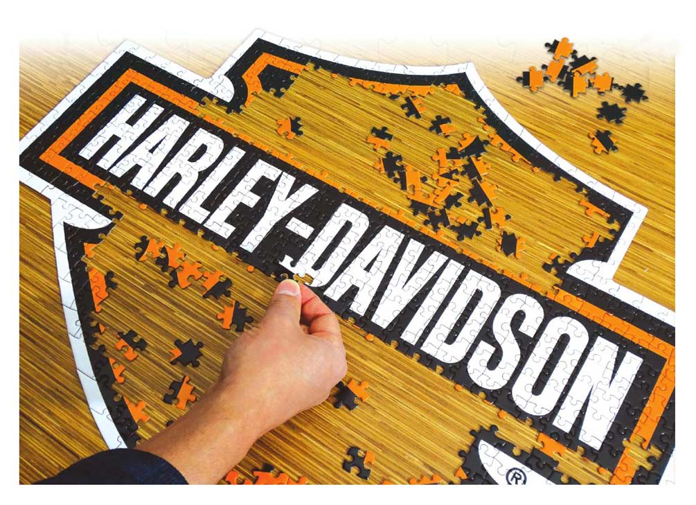 Harley-Davidson® Bar & Shield Logo Shaped Puzzle - 571 Pieces, 24.5 x 19 inches - No Hassle Returns at Wisconsin Harley