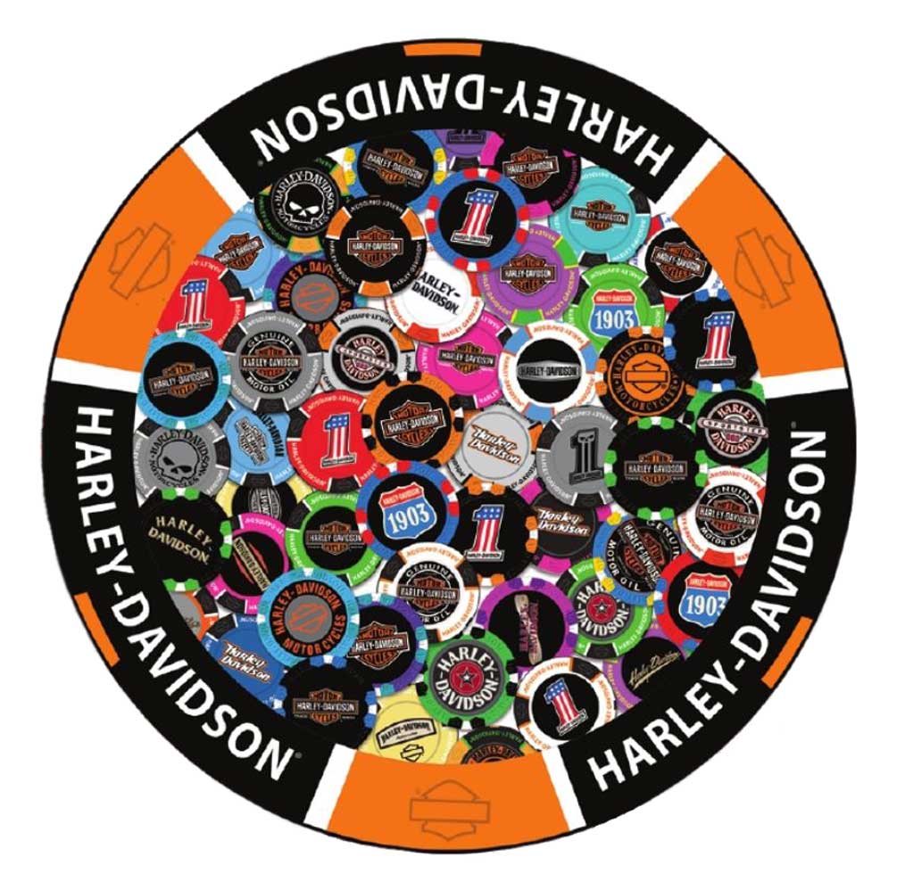 Harley-Davidson® Poker Chip Graphic Round Puzzle - 1000