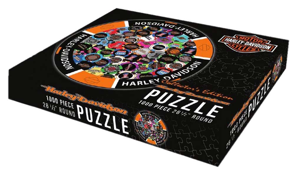 Harley-Davidson Free Shipping - Harley-Davidson® Poker Chip Graphic Round Puzzle - 1000 Pieces, 26.5 Inches - Free Shipping on many products plus Orders Over $99