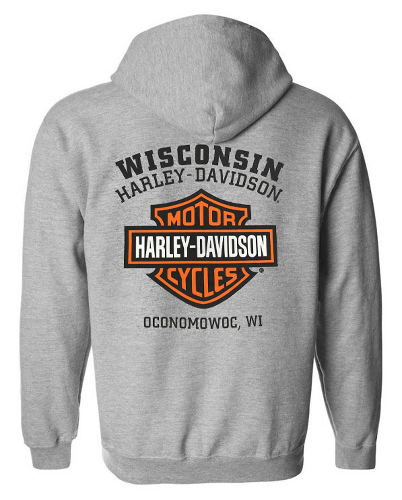 Harley-Davidson Free Shipping - Harley-Davidson Men's Bar & Shield Logo Zip-Up Poly-Blend Hoodie - Heather Gray - Free Shipping on many products plus Orders Over $99