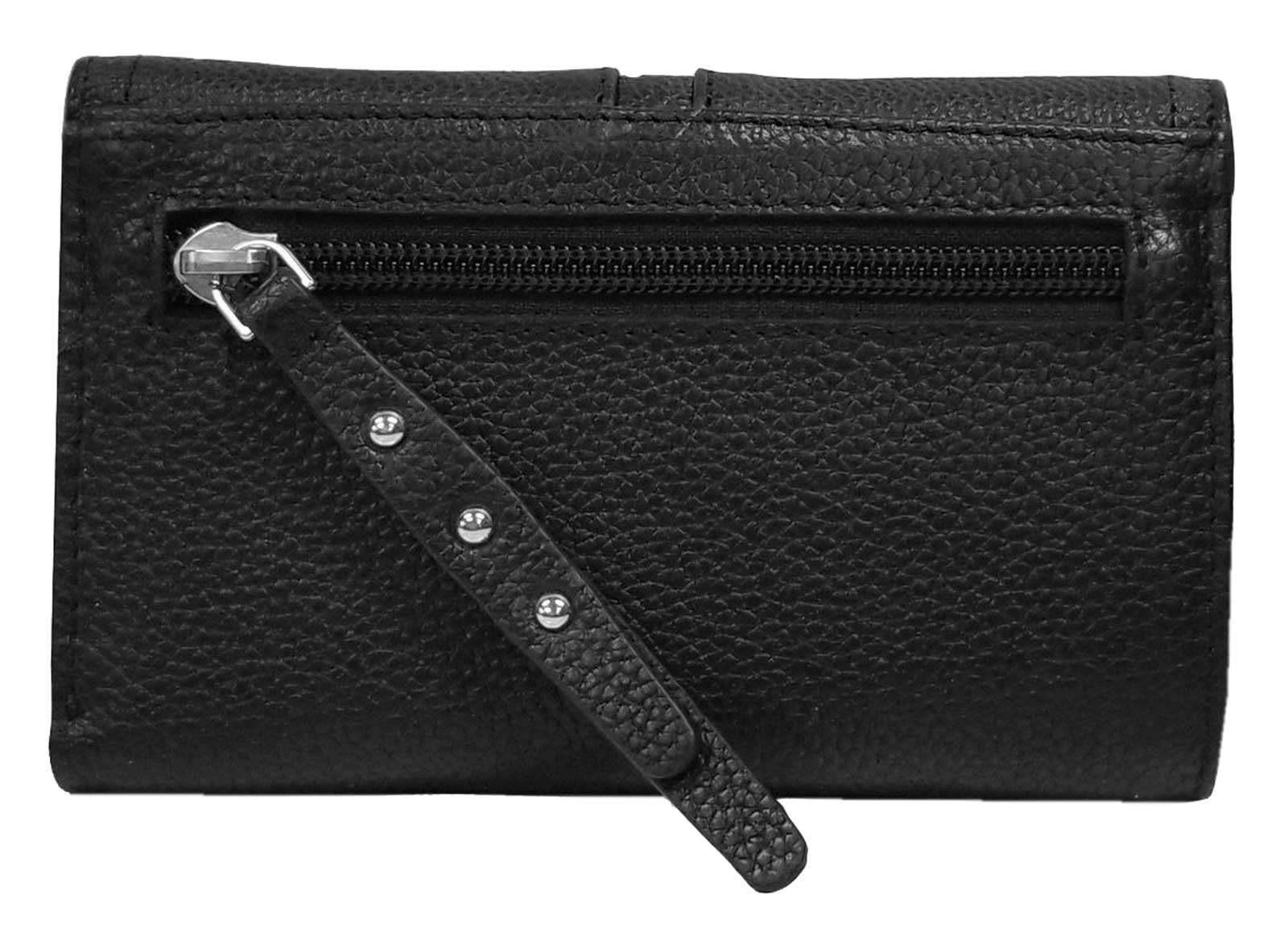 ブラック☆Middle Leather Wallet MIDDLE WALLET 01 | Casoworks
