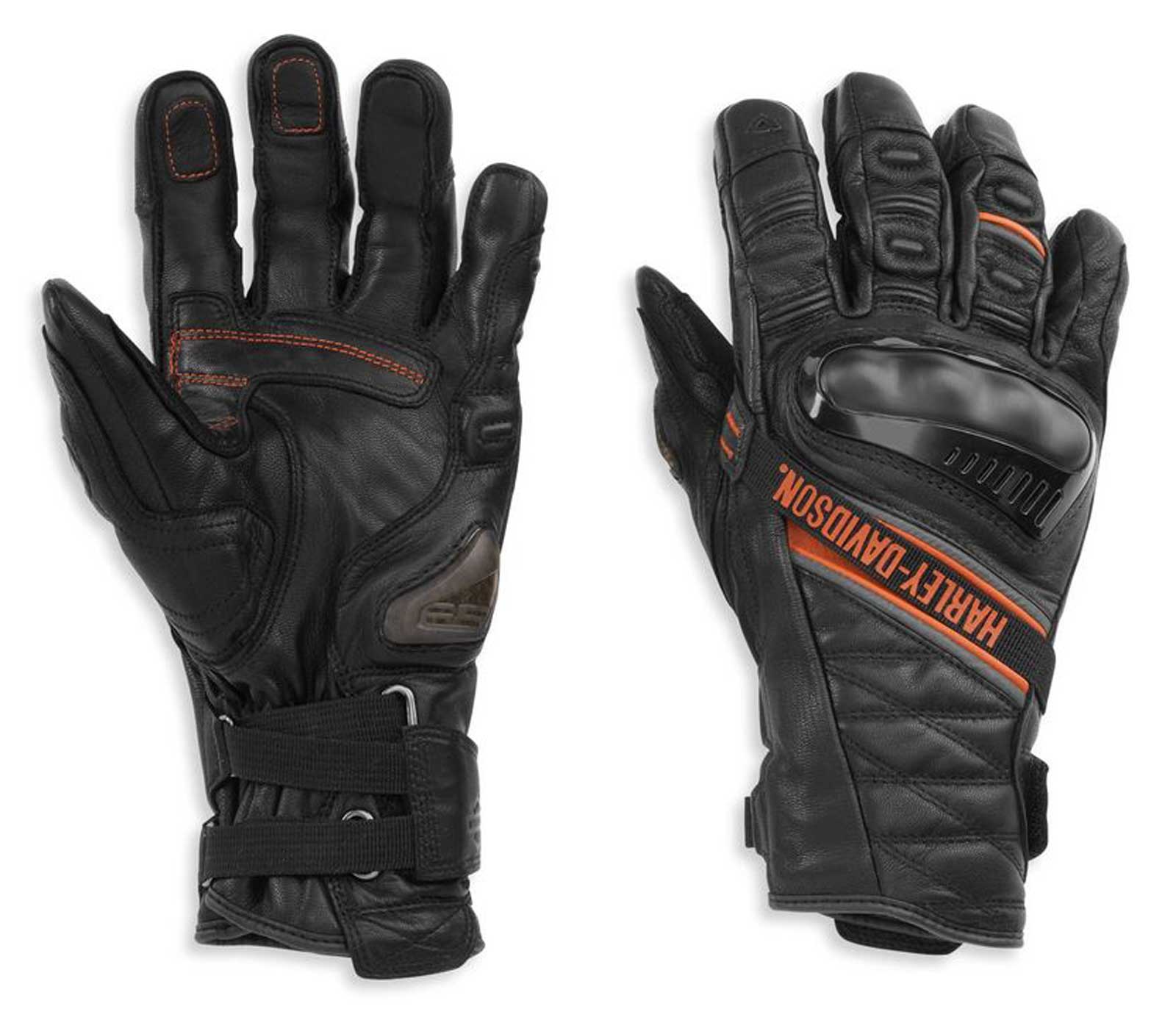 Harley-Davidson® Men's Passage Adventure Gauntlet Gloves, Black