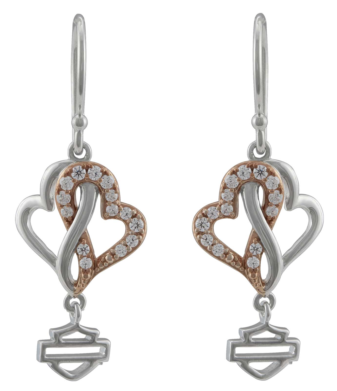Harley-Davidson® Women's White & Rose Gold Bling Infinity