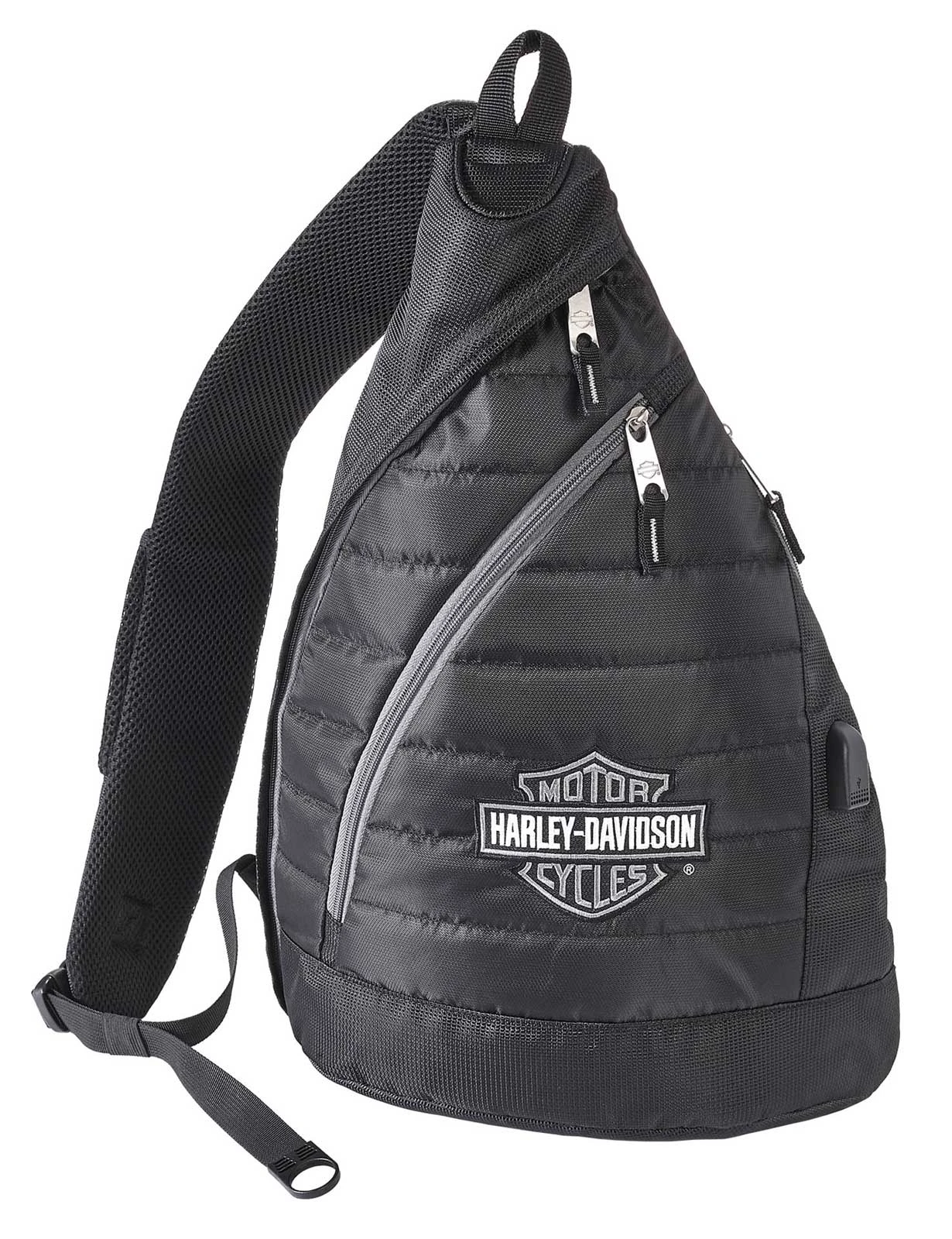 Harley-Davidson® Bar & Shield Deluxe USB Quilted Travel Sling 