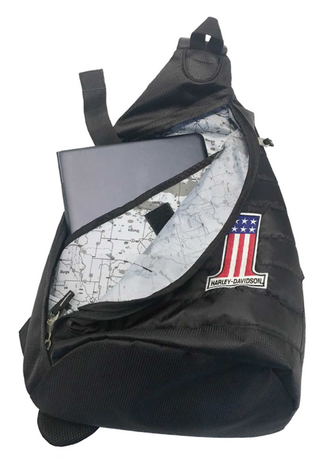 Harley-Davidson® Bar & Shield Deluxe USB Quilted Travel Sling
