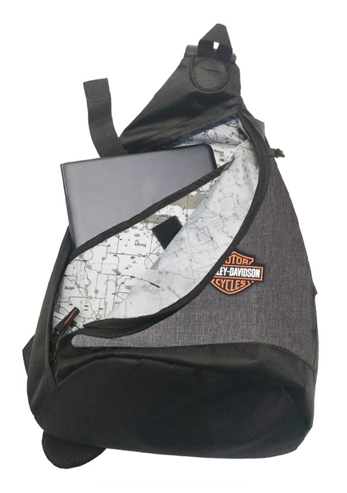 Harley-Davidson スリングバッグ グレー Harley-Davidson® Bar & Shield Deluxe USB Travel Sling