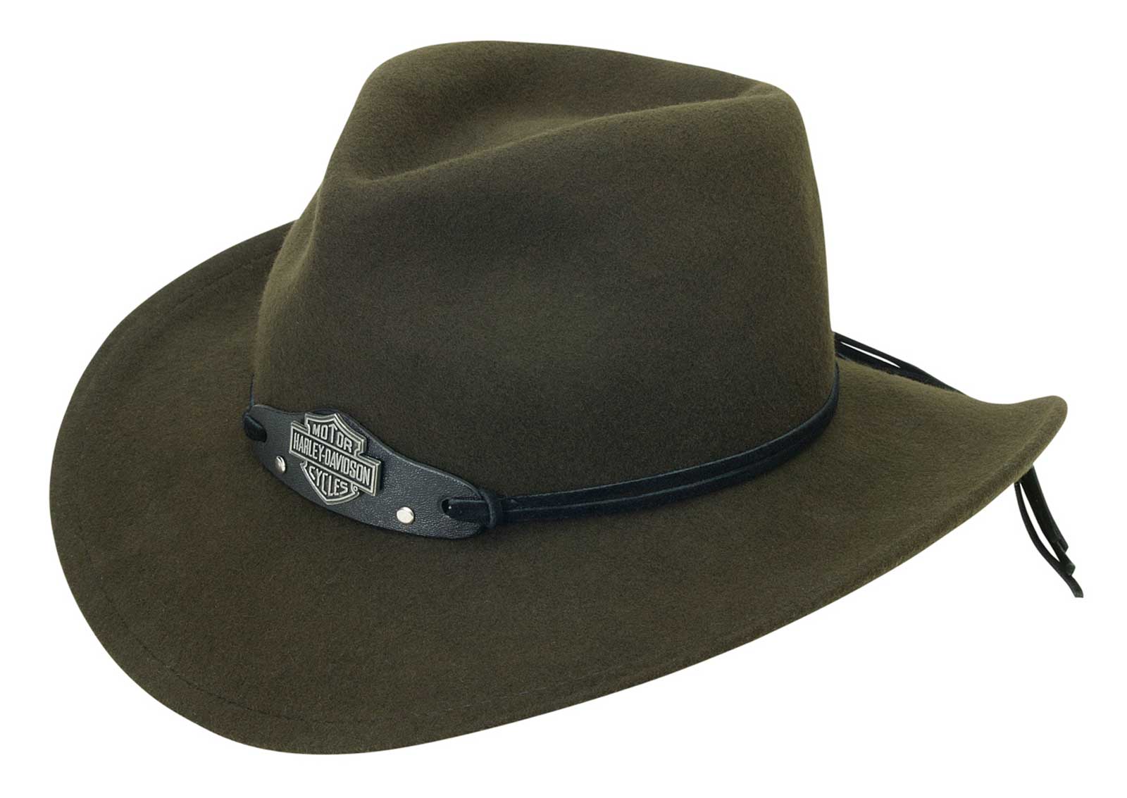 HARLEY DAVIDSON★フリー ウエスタンハット 中折れハット ウール Harley-Davidson® Men's Bar & Shield Crushable Wool Felt