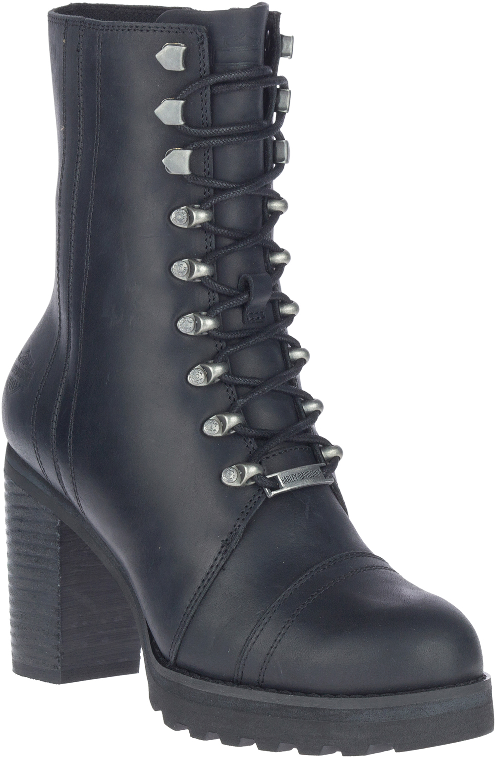 Harley-Davidson® Women's Seneca 7-Inch Black Motorcycle Boots