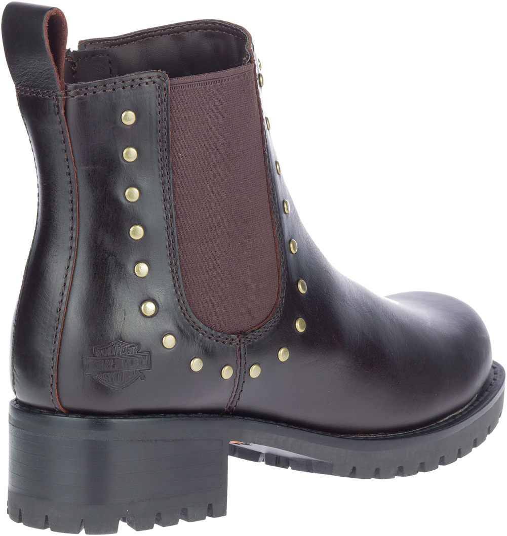 Harley-Davidson Women's Ashby 5-Inch Pull-On Brown Moto Inspired Boots, D84718 - No Hassle Returns at Wisconsin Harley