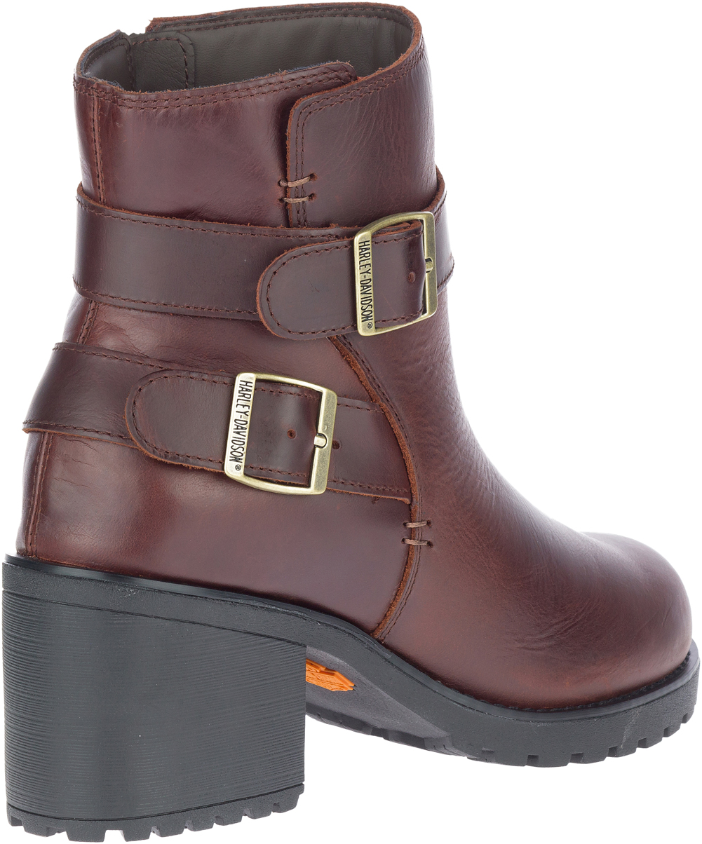 Harley-Davidson Women's LaLanne Double Strap Brown Motorcycle Boots, D84712 - No Hassle Returns at Wisconsin Harley