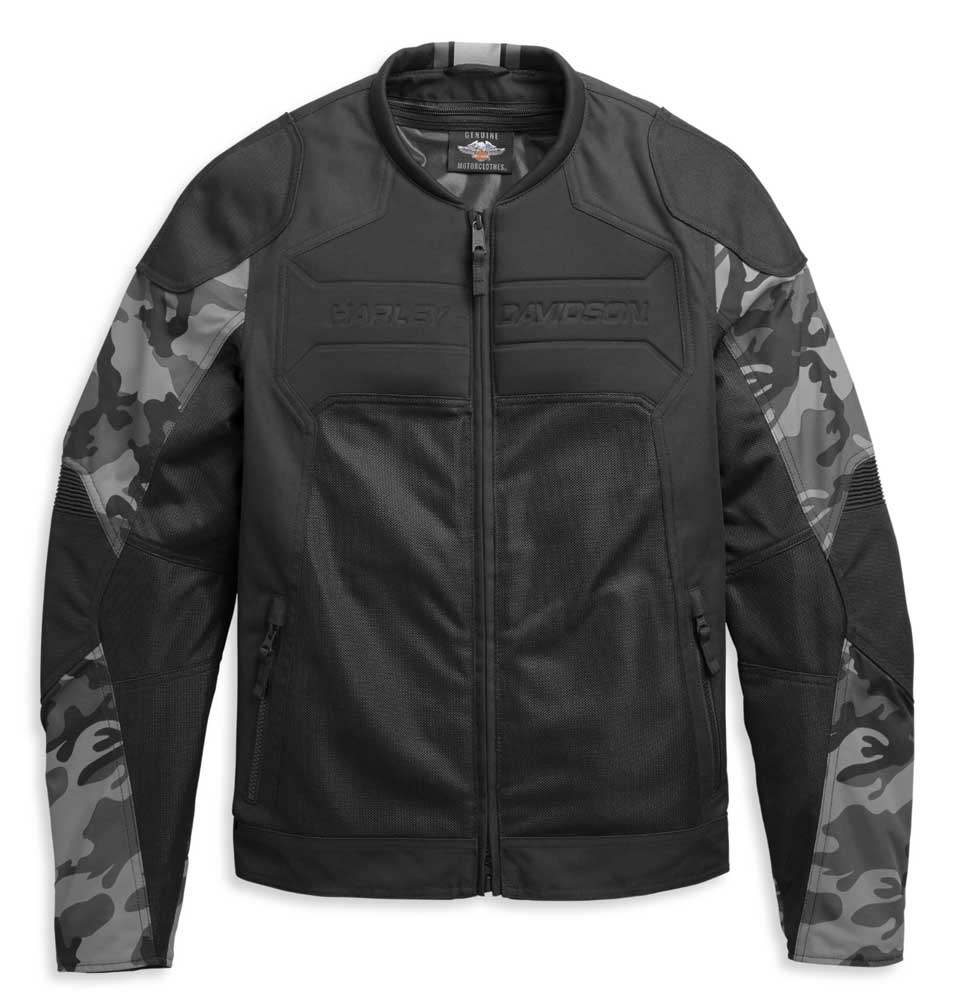 Harley-Davidson Men's Brawler Camo Functional Riding Jacket - Black 97111-21VM - Wisconsin Harley-Davidson