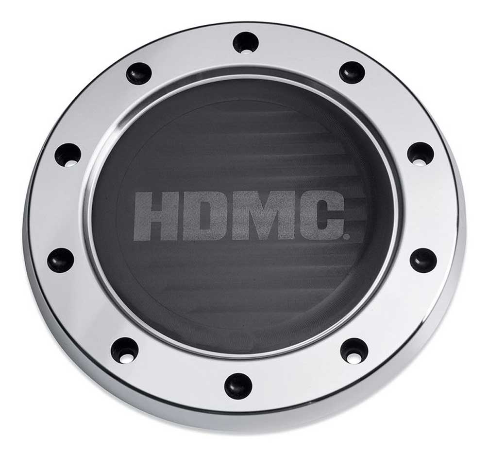 Harley-Davidson HDMC Derby Cover, Multi-Fit Item - Black Anodized 25701086 - Wisconsin Harley-Davidson