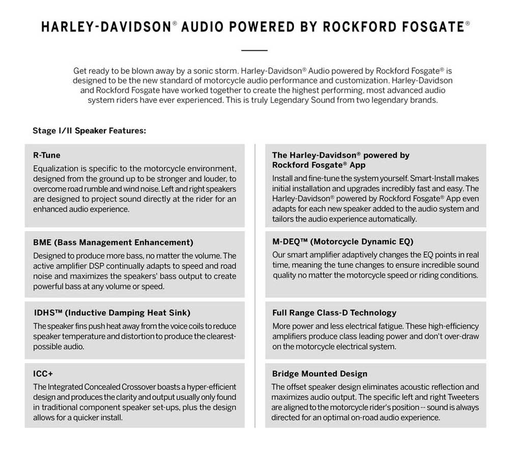 Harley-Davidson Audio Powered by Rockford Stage II Fairing Speakers 76000981 - No Hassle Returns at Wisconsin Harley