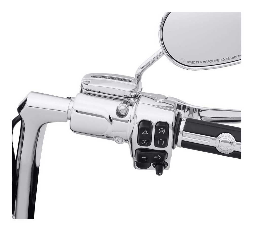 Harley-Davidson Chrome Clutch Bracket & Master Cylinder Reservoir Kit 41701019 - No Hassle Returns at Wisconsin Harley