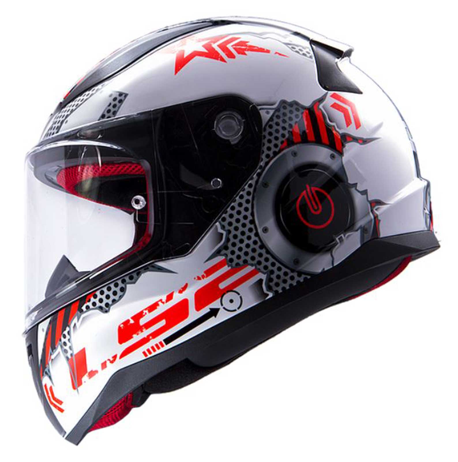 LS2 Helmets Rapid Mini Machine Full Face Motorcycle Youth Helmet, White - Wisconsin Harley-Davidson