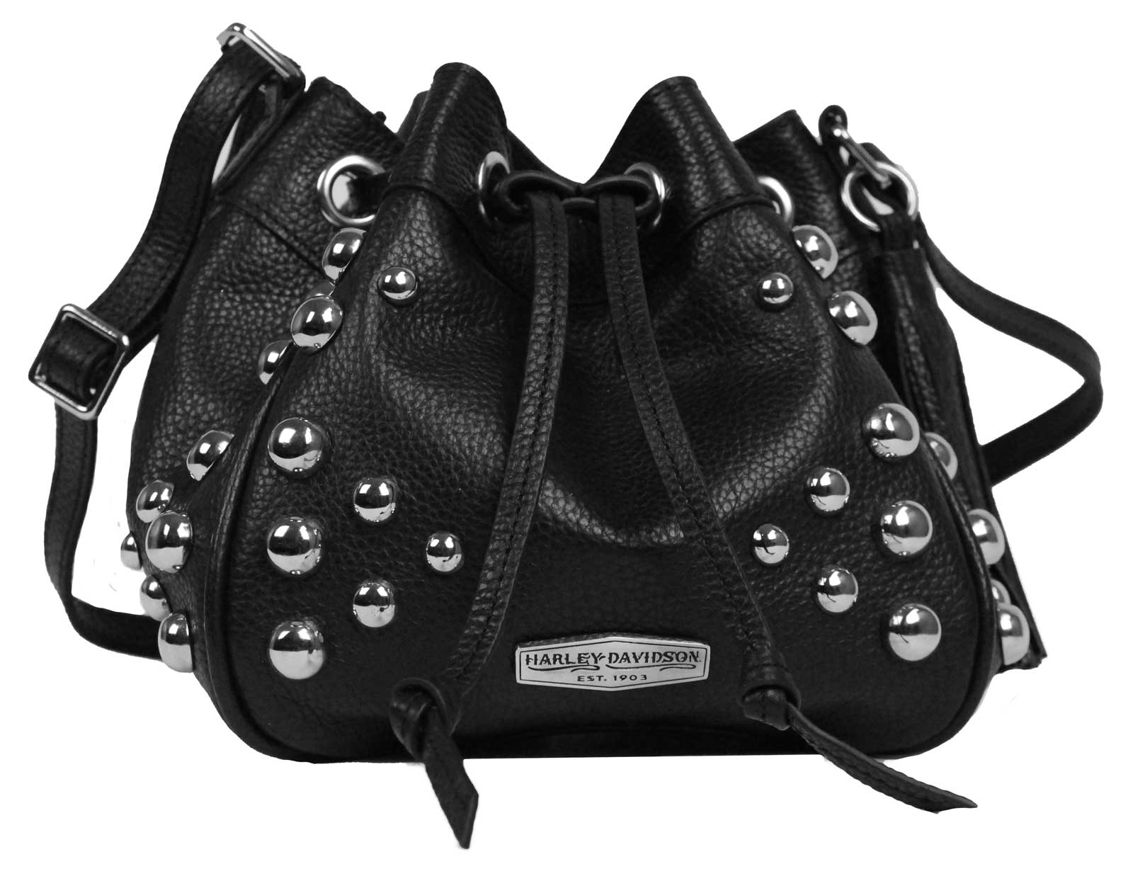 SALE Official Harley Davidson Black Leather Handbag With 