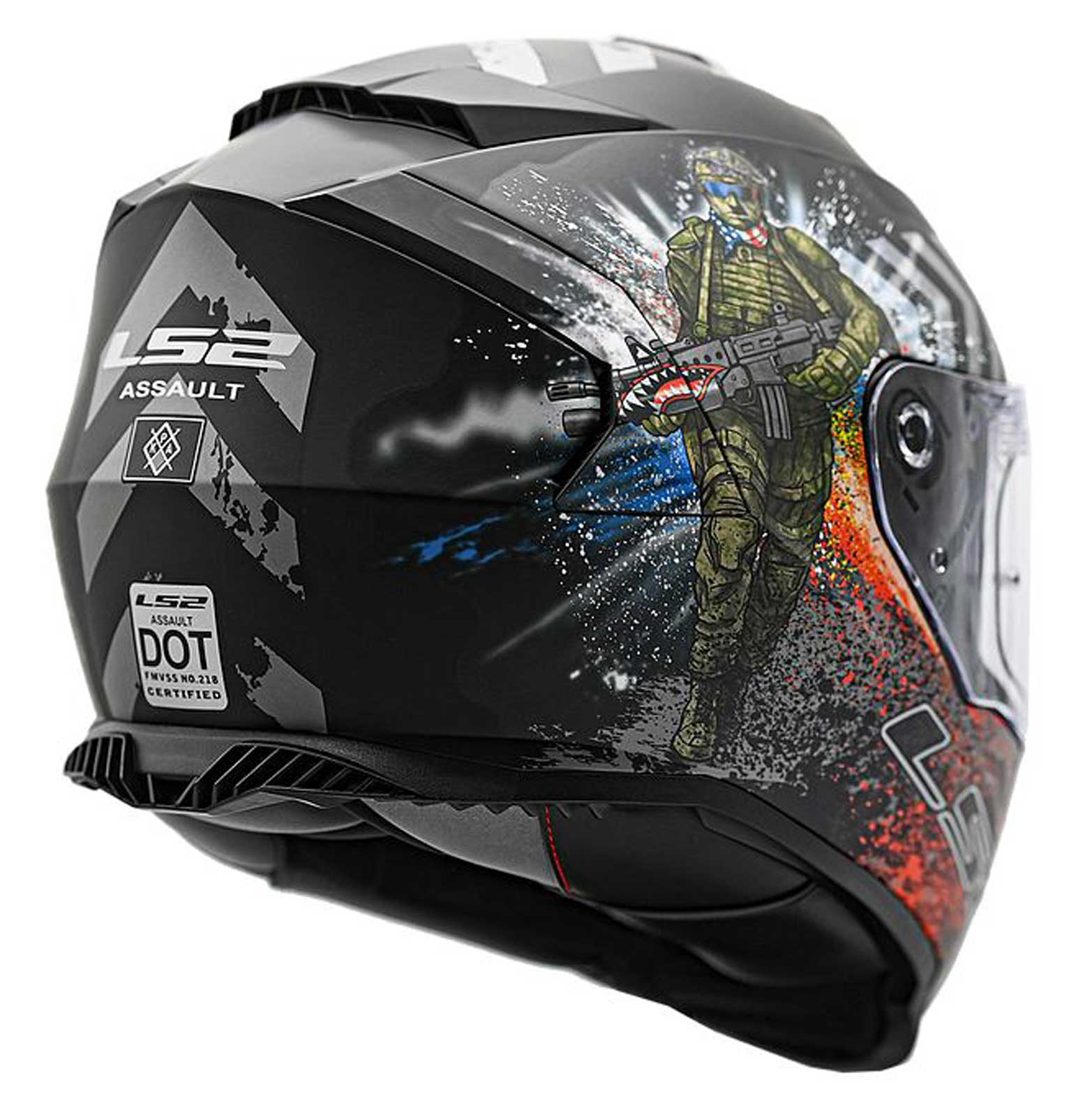Harley-Davidson Free Shipping - LS2 Helmets Assault Commando Full Face Motorcycle Helmet, Matte Black/Camo - Free Shipping on many products plus Orders Over $99