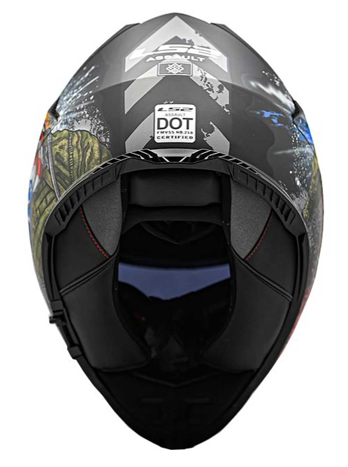 LS2 Helmets Assault Commando Full Face Motorcycle Helmet, Matte Black/Camo - No Hassle Returns at Wisconsin Harley