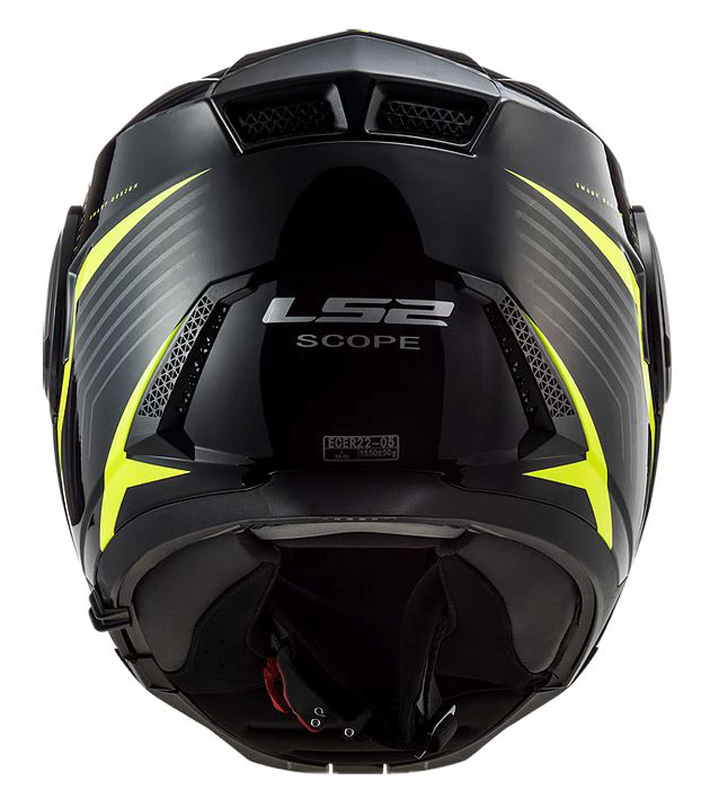 LS2 Helmets Horizon Skid Modular Shield Motorcycle Helmet- Black & Hi-Vis Yellow - Largest Selection of Harley-Davidson Products