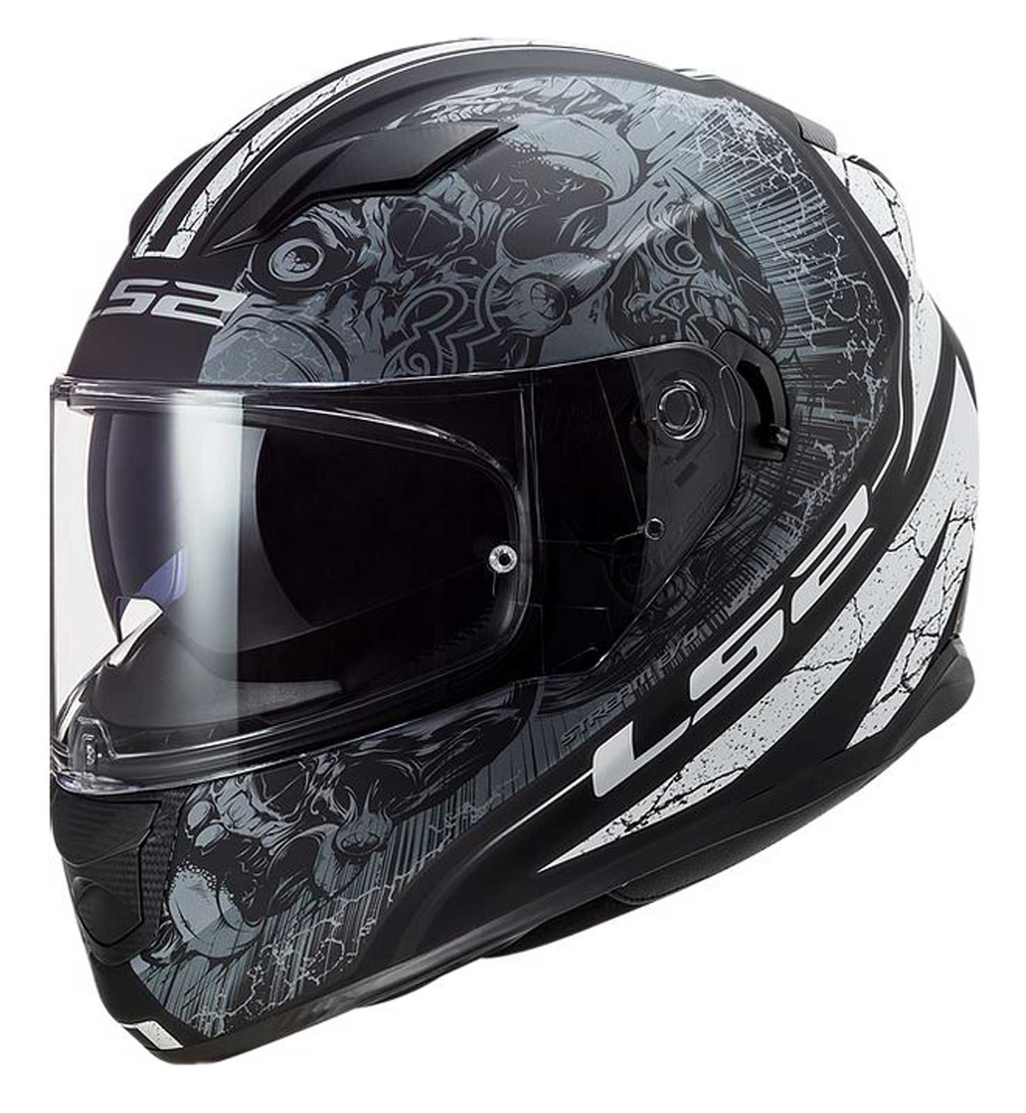 LS2 Helmets Stream Throne Full Face Motorcycle Helmet, Matte Black/Titanium - Wisconsin Harley-Davidson