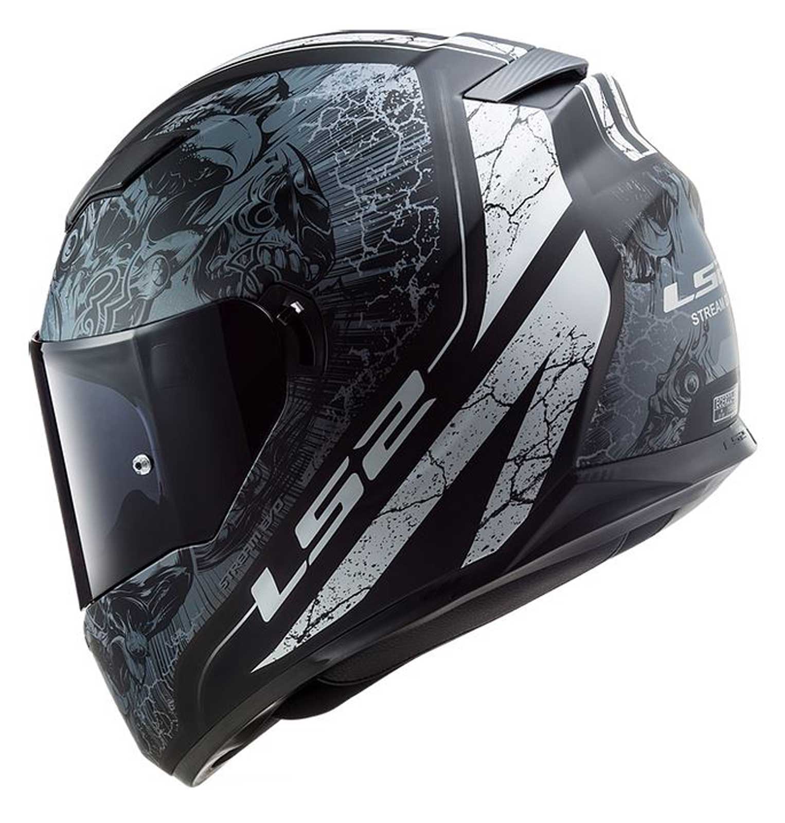 LS2 Helmets Stream Throne Full Face Motorcycle Helmet, Matte Black/Titanium - No Hassle Returns at Wisconsin Harley