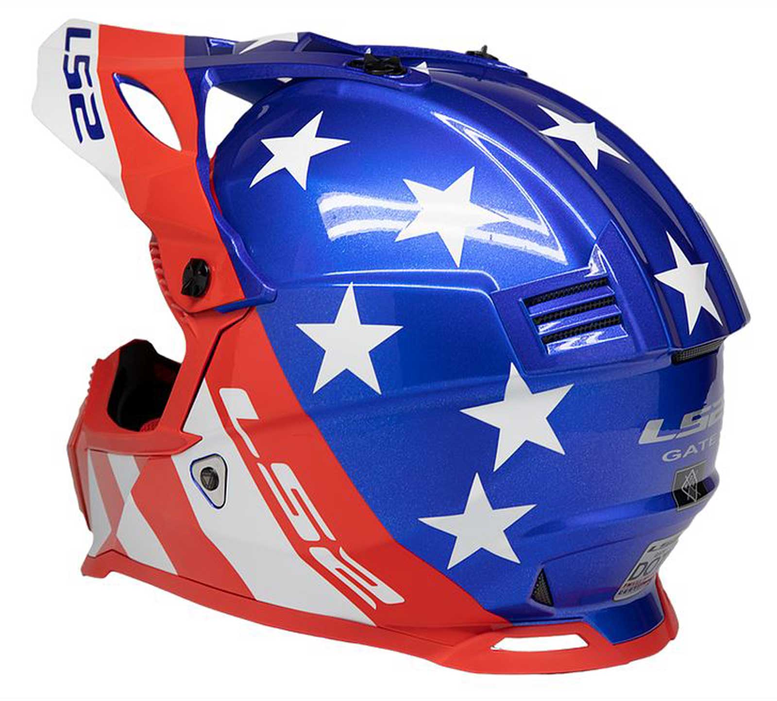 LS2 Helmets Gate Youth Stripes Full Face MX Motorcycle Helmet