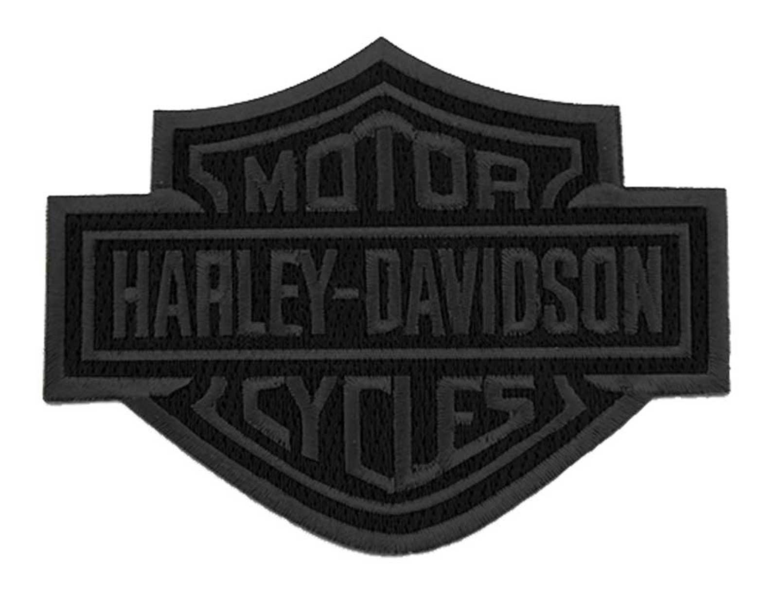 Harley-Davidson® 4 inch Embroidered Black Bar & Shield Logo Emblem