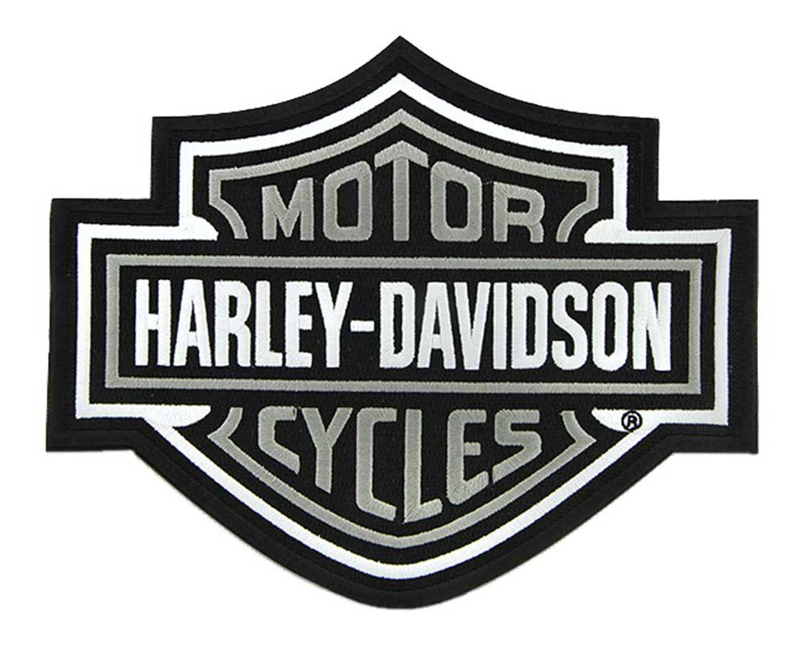 Harley-Davidson® 9.25 inch Embroidered Gray Bar & Shield Logo