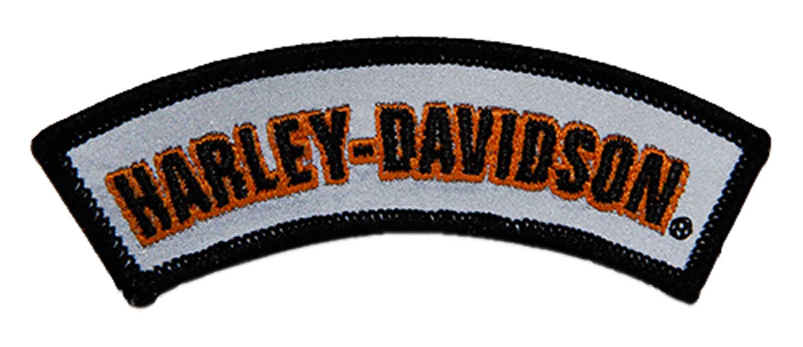 Harley-Davidson 4 inch Reflective Embroidered Rocker H-D Emblem Sew-On Patch - Wisconsin Harley-Davidson