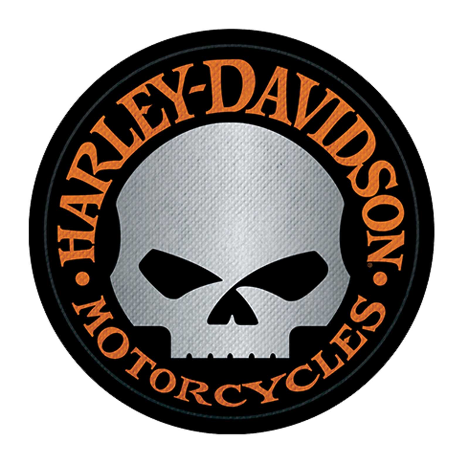 Harley-Davidson 4 inch Willie G Skull Reflective Embroidered Emblem Sew-On Patch - No Hassle Returns at Wisconsin Harley