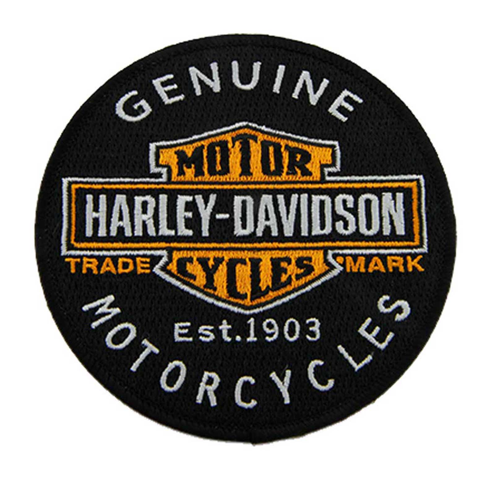 Harley-Davidson® 4 in Embroidered Genuine Motorcycles Bar & Shield Emblem  Patch