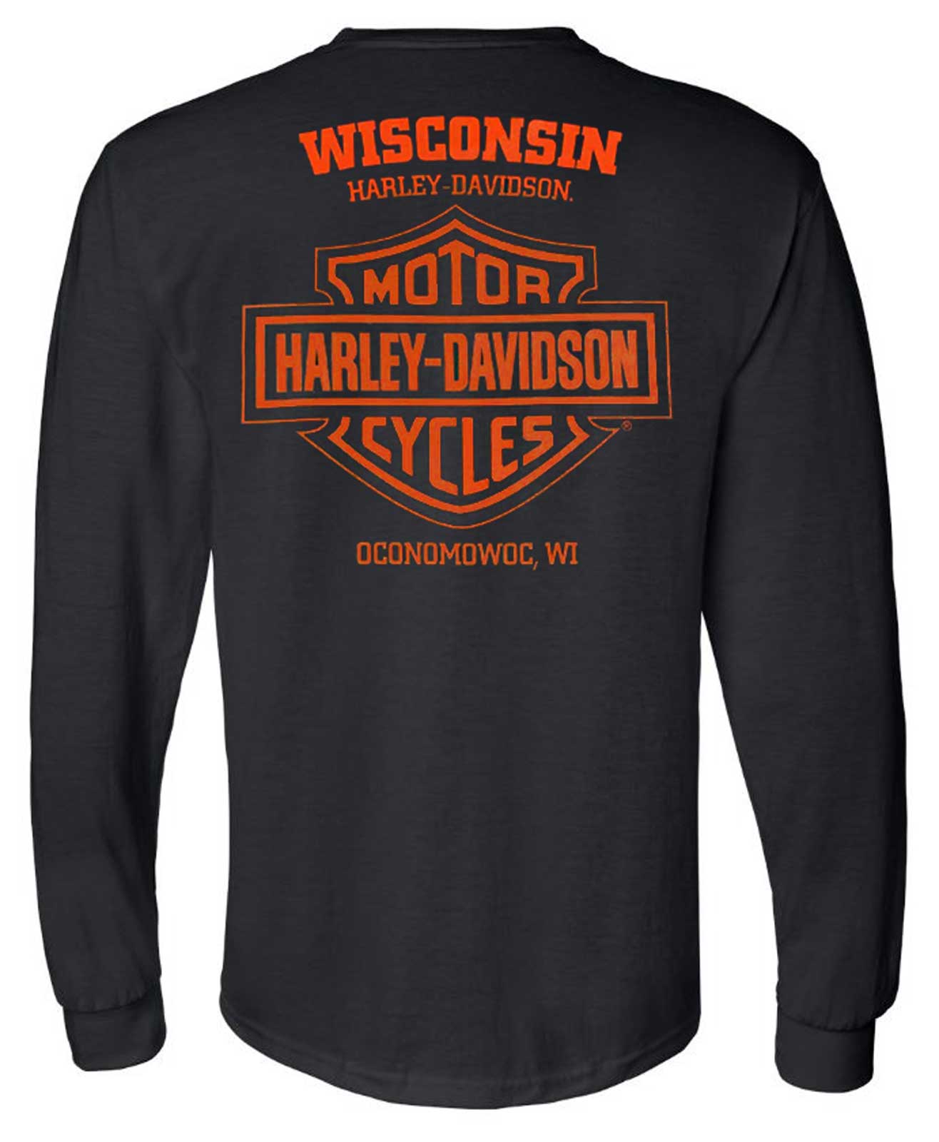 Harley-Davidson Free Shipping - Harley-Davidson Men's Varsity B&S Logo Long Sleeve Crew-Neck Shirt - Black - Free Shipping on many products plus Orders Over $99