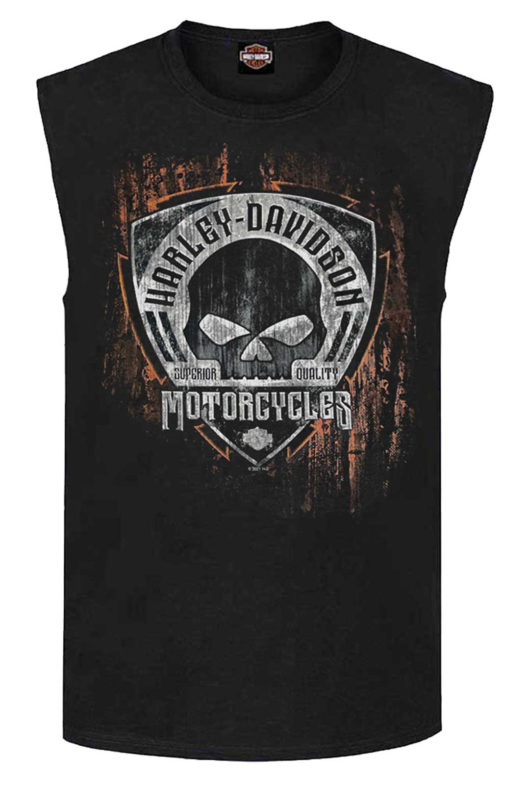 Harley-Davidson® Men's Corrosion Skull Sleeveless Cotton