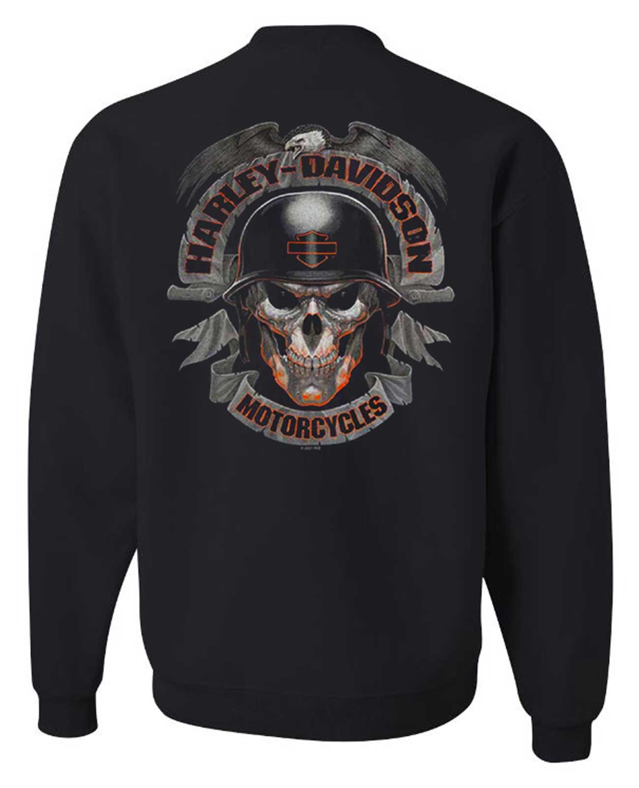 Harley-Davidson Free Shipping - Harley-Davidson Men's Ghoulish Biker Skull Pullover Fleece Sweatshirt, Black - Free Shipping on many products plus Orders Over $99