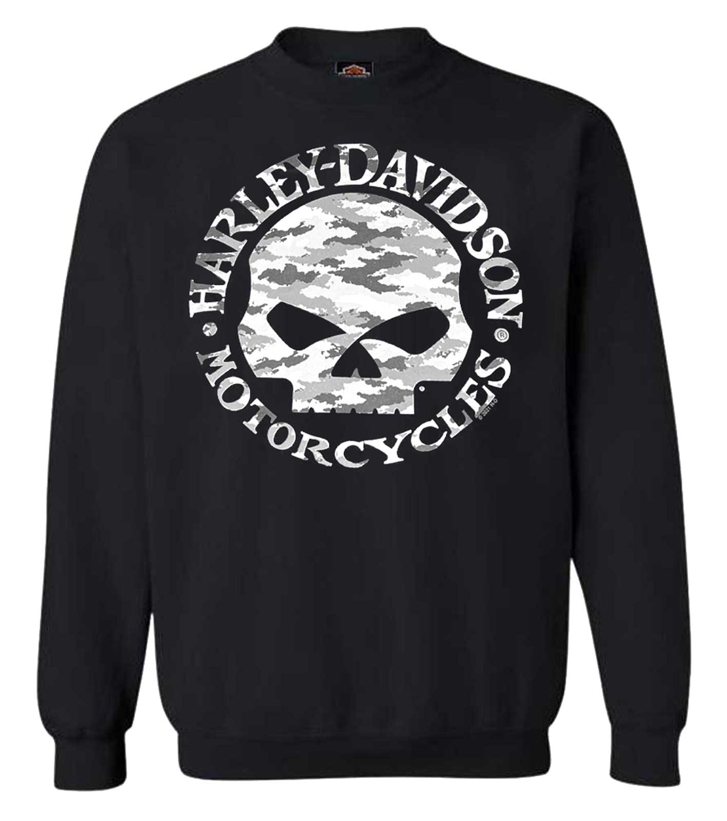 Harley-Davidson® Men's Camo Willie G Skull Pullover Fleece