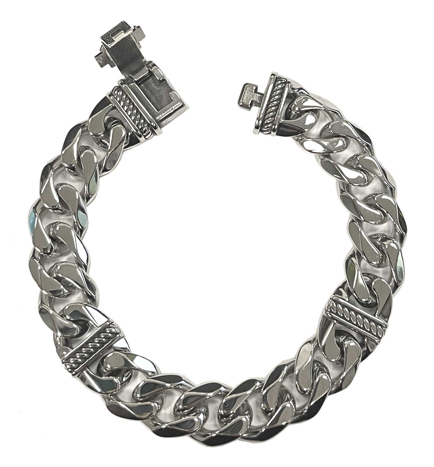 Harley-Davidson Men's Bar & Shield Curb Link Stainless Steel Metal Bracelet - No Hassle Returns at Wisconsin Harley