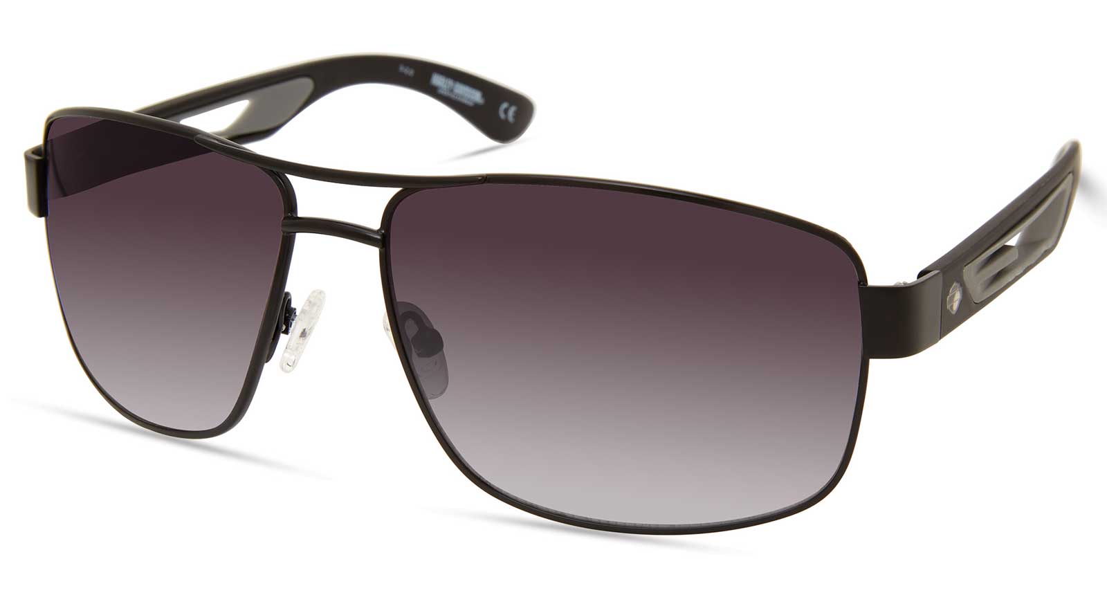 Harley-Davidson Men's Metal Navigator Sunglasses, Black Frame/Gradient Lenses - Wisconsin Harley-Davidson