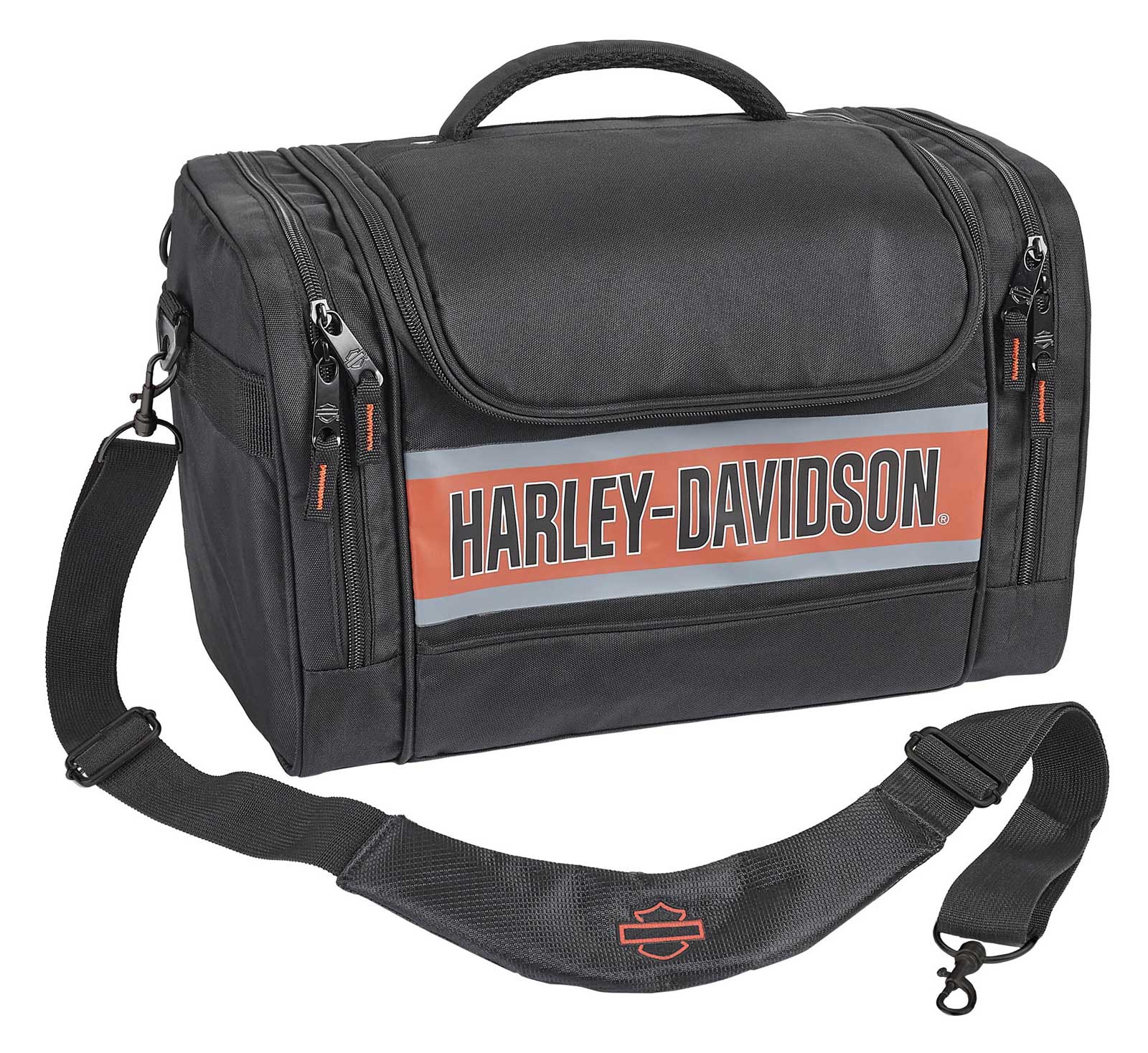 Harley-Davidson Trailblazer Hop Along Travel Duffel Bag - Black/Rust Vintage - Wisconsin Harley-Davidson