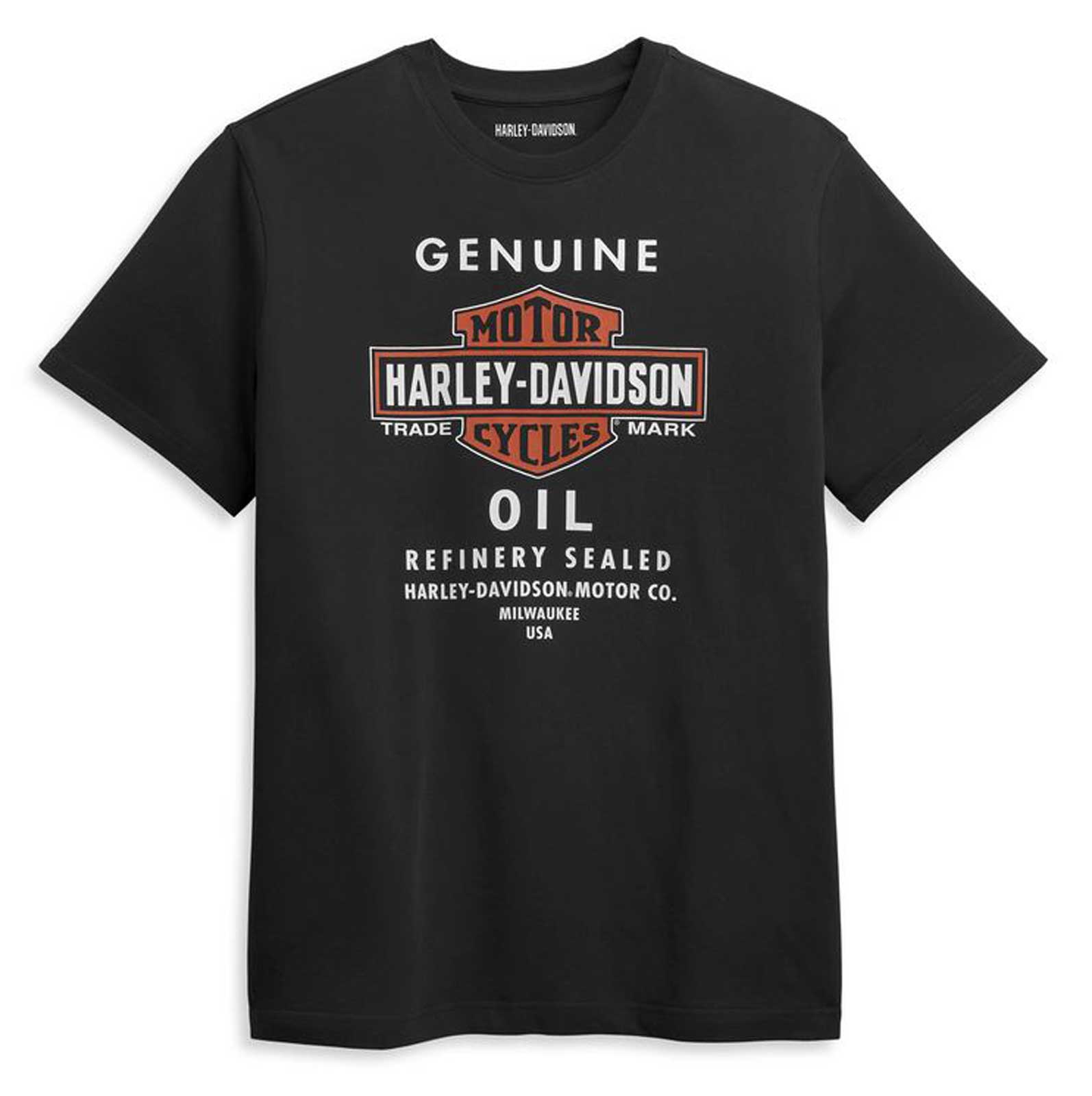 Harley-Davidson Men's Genuine Oil Can Short Sleeve Tee, Black 96416-21VM - Wisconsin Harley-Davidson