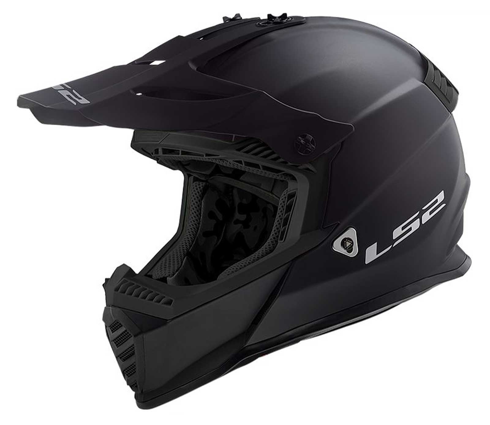 LS2 Helmets Gate Solid Full Face MX Motorcycle Helmet, Solid Matte Black - Wisconsin Harley-Davidson