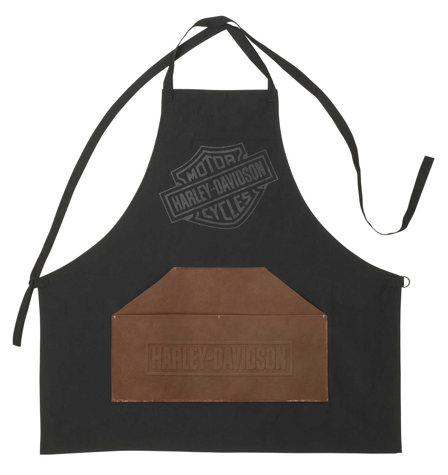 Harley-Davidson Bar & Shield Logo Grilling Apron with Leatherette Front Pocket - Wisconsin Harley-Davidson