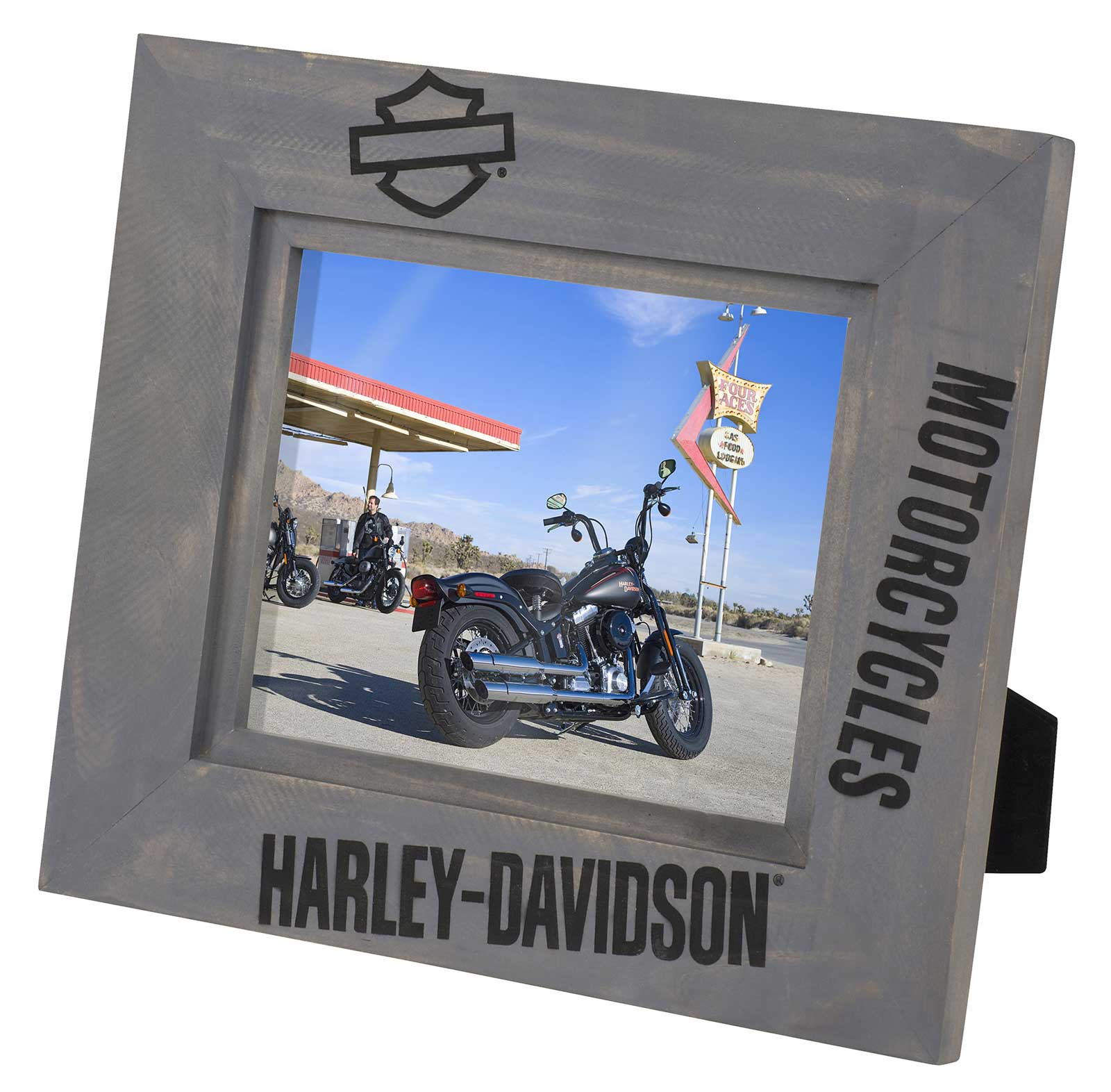 Harley-Davidson Motorcycle Graphics Solid Pine Wooden Picture Frame - 8 x 10 - Wisconsin Harley-Davidson