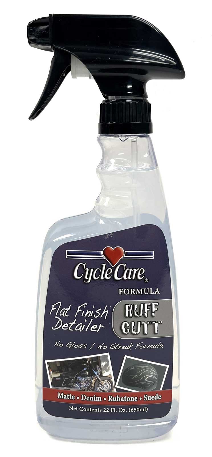 Cycle Care Formula RuffCutt - Motorcycle Denim Matte Flat Finish Spray & Wipe Instant Detailer Spray Cleaner, No Gloss or Streak Formula - 22 oz. - Wisconsin Harley-Davidson