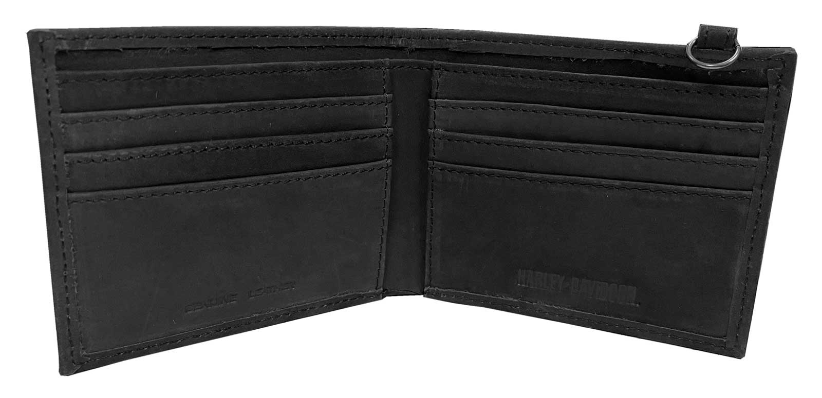 Harley-Davidson Free Shipping - Harley-Davidson Men's B&S Bi-Fold Leather Wallet w/RFID Protection - Black - Free Shipping on many products plus Orders Over $99