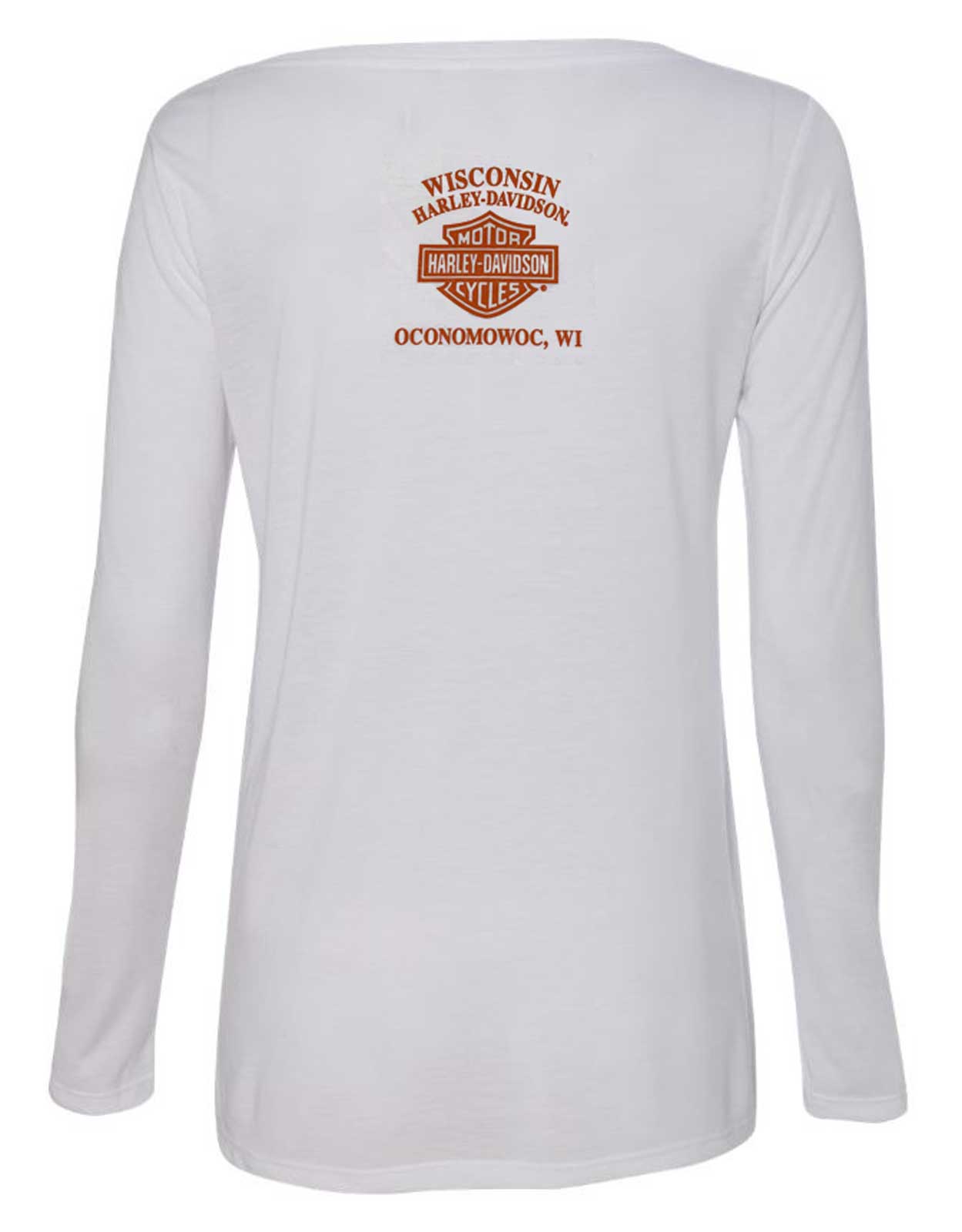 Harley-Davidson Free Shipping - Harley-Davidson Women's Line Breaker Long Sleeve Crew-Neck Shirt - White - Free Shipping on many products plus Orders Over $99