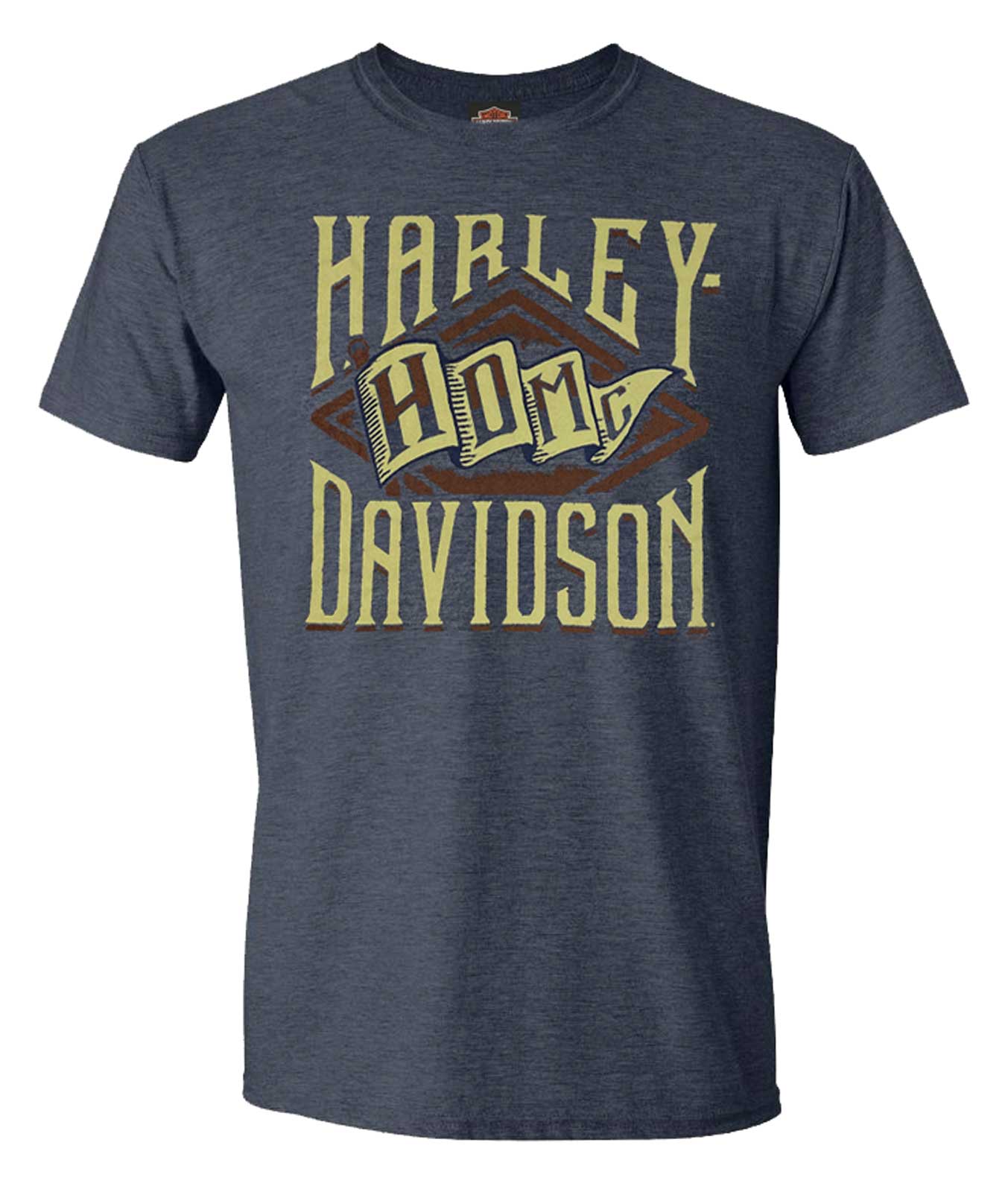 Harley-Davidson Men's Classic Ranks Crew-Neck Short Sleeve Polyester Tee - Navy - Wisconsin Harley-Davidson