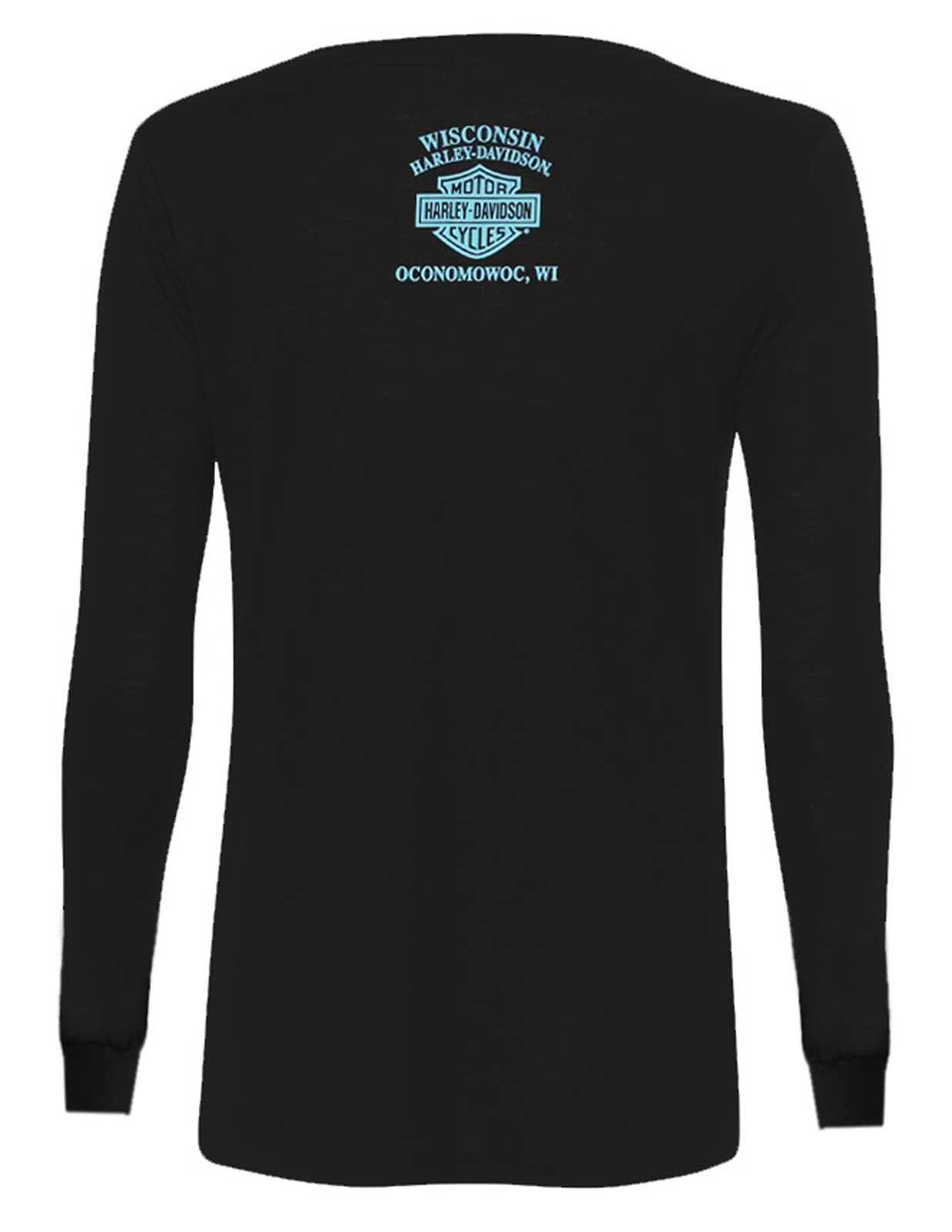 Harley-Davidson Free Shipping - Harley-Davidson Women's Willie G Skull Long Sleeve Deep V-Neck Shirt - Black - Free Shipping on many products plus Orders Over $99