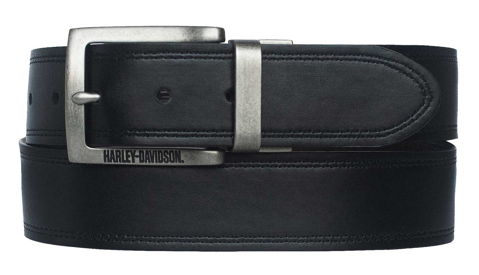 Harley-Davidson Men's Traditional H-D Reversible Leather Belt - Black/Brown - Wisconsin Harley-Davidson