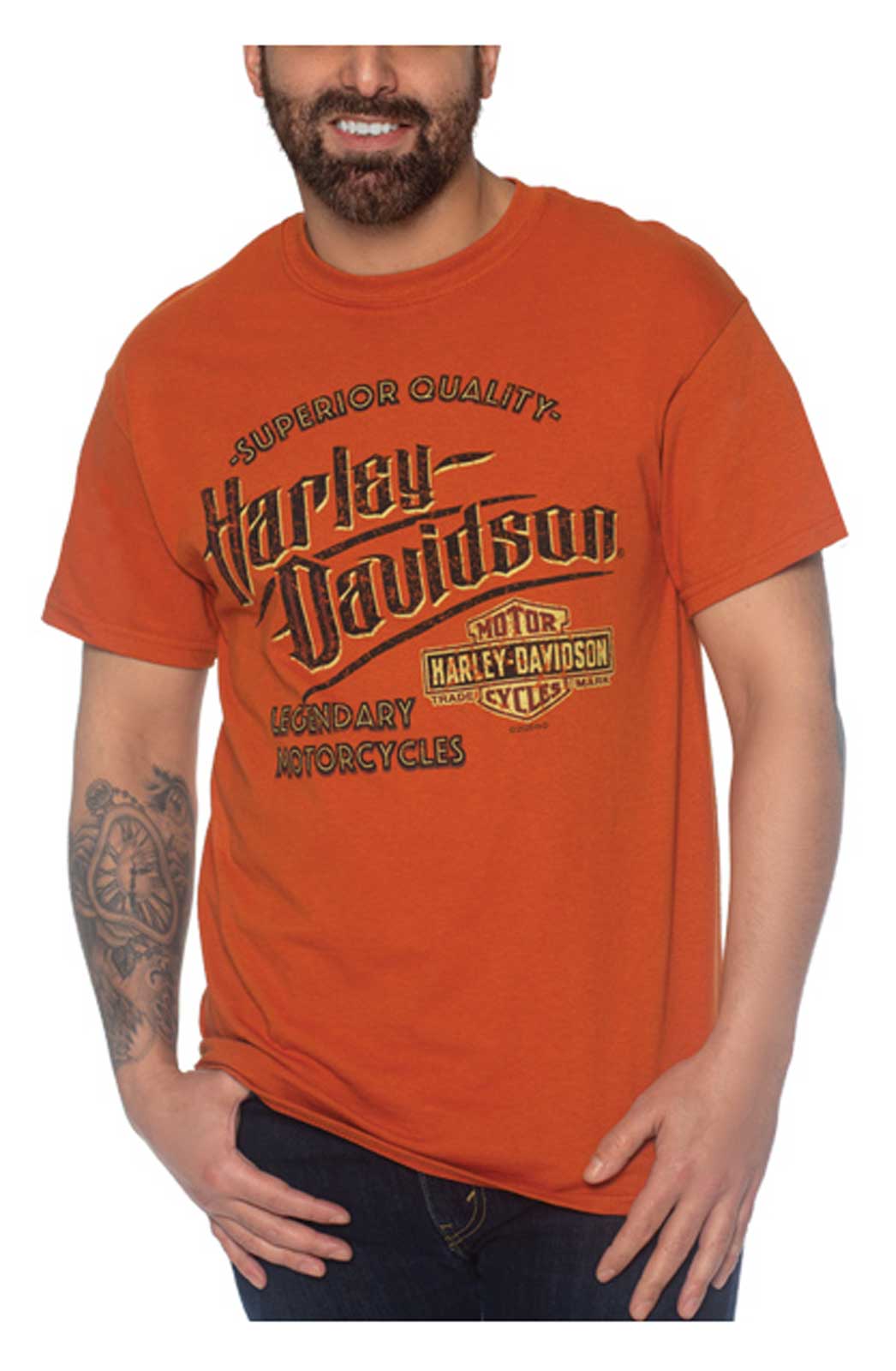 Harley-Davidson® Men's Hard Edge Crew-Neck Short Sleeve Cotton T